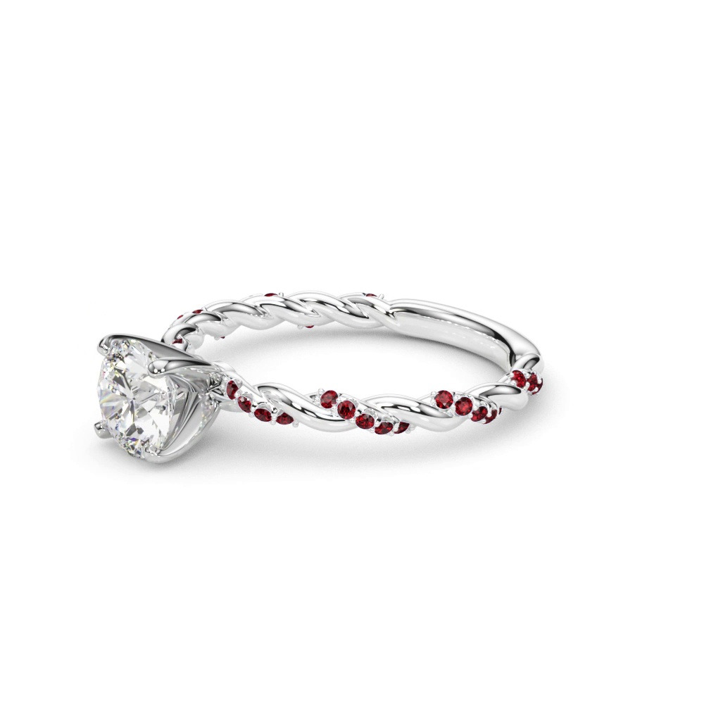 360 degree view of Freya Lab Ruby Twist Engagement Ring