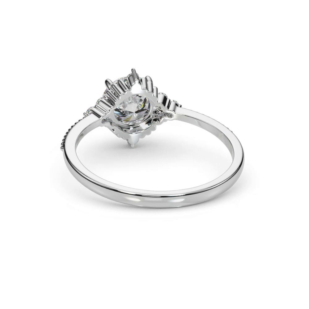 360 degree view of Halo Engagement Ring