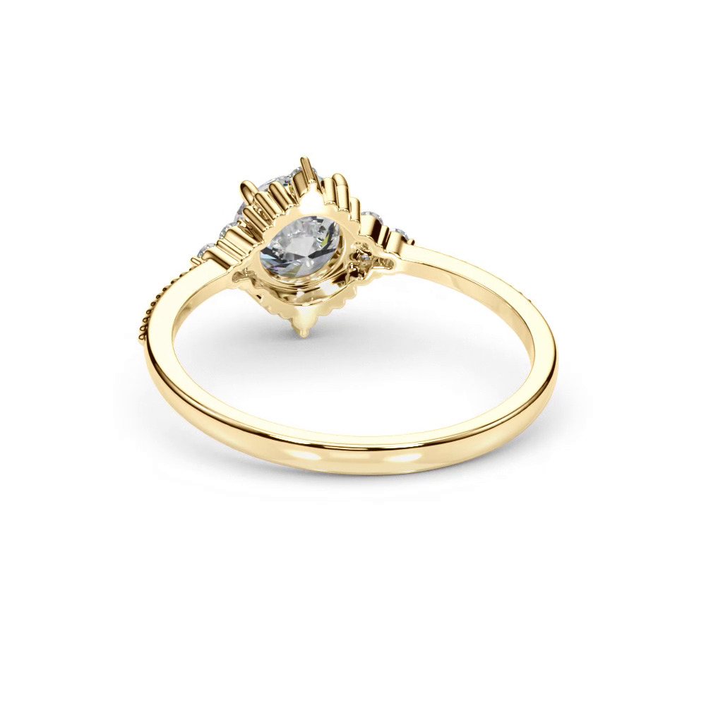 360 degree view of Halo Engagement Ring