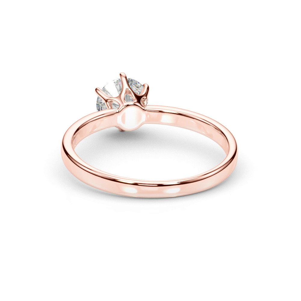 360 degree view of Garnet Solitaire 6 Prong Engagement Ring