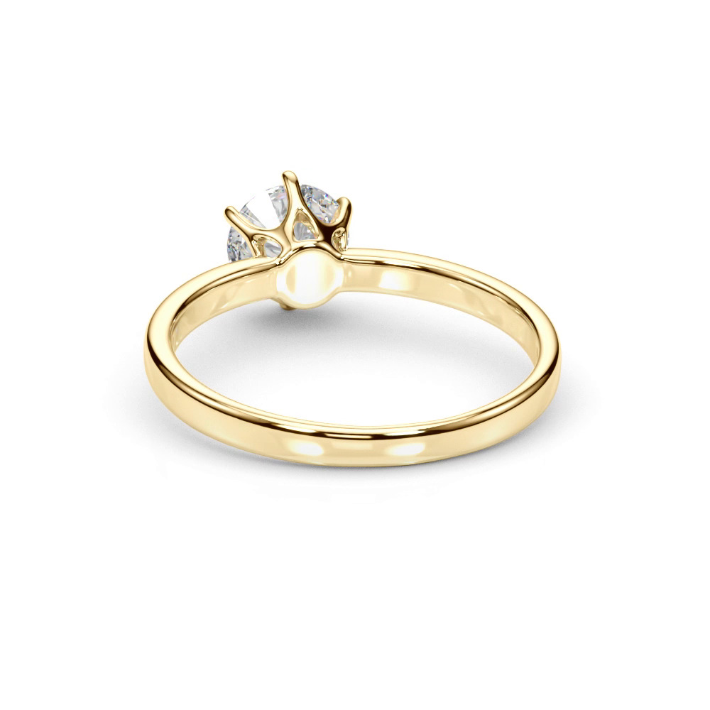 360 degree view of Garnet Solitaire 6 Prong Engagement Ring