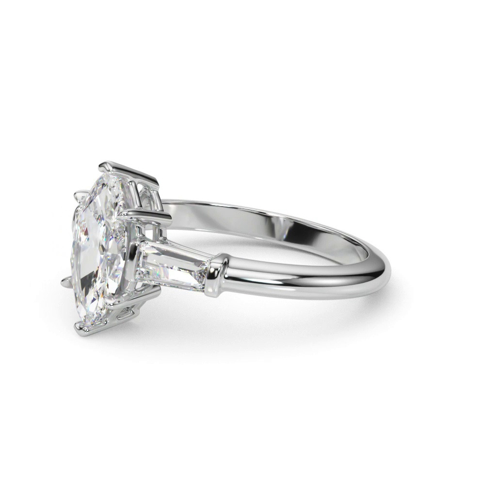 360 degree view of Fortuna Three-Stone Engagement Ring