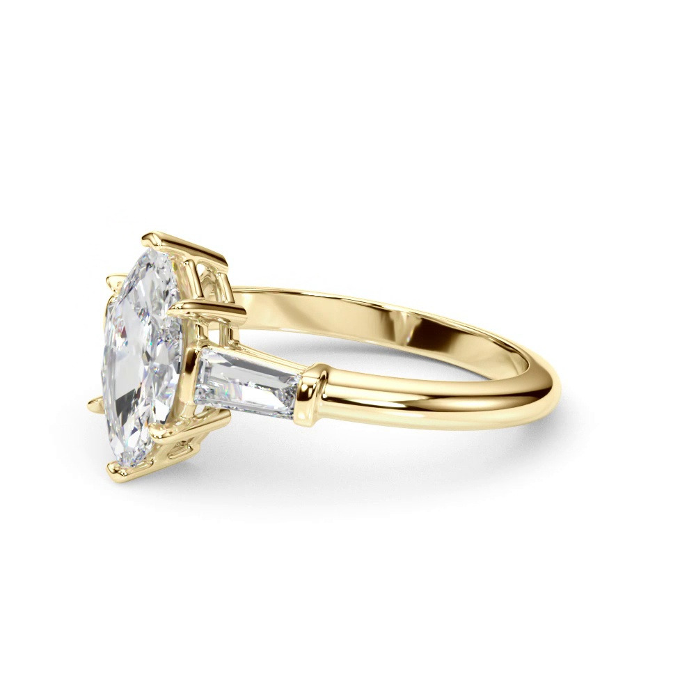 360 degree view of Fortuna Three-Stone Engagement Ring