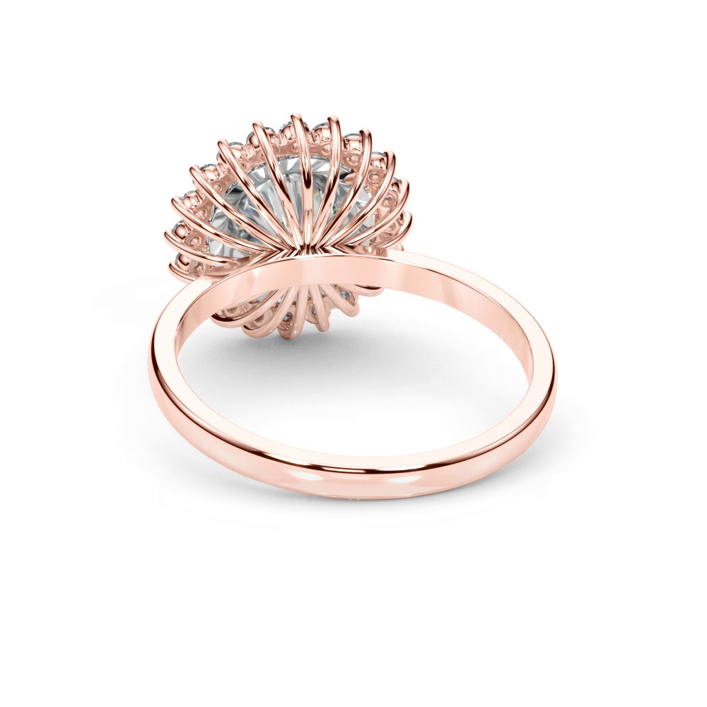 360 degree view of Fayette Vintage Inspired Halo Engagement Ring