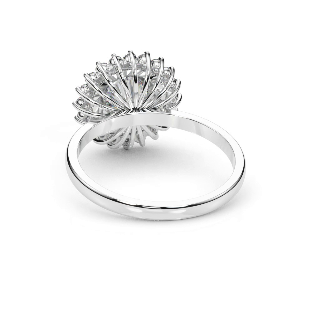 360 degree view of Fayette Vintage Inspired Halo Engagement Ring