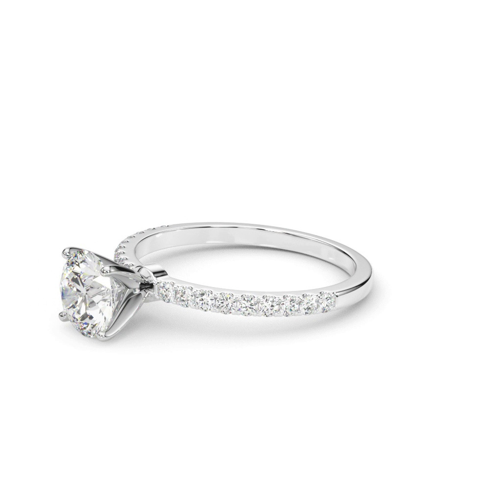 360 degree view of Joanna Classic Pave Diamond Engagement Ring
