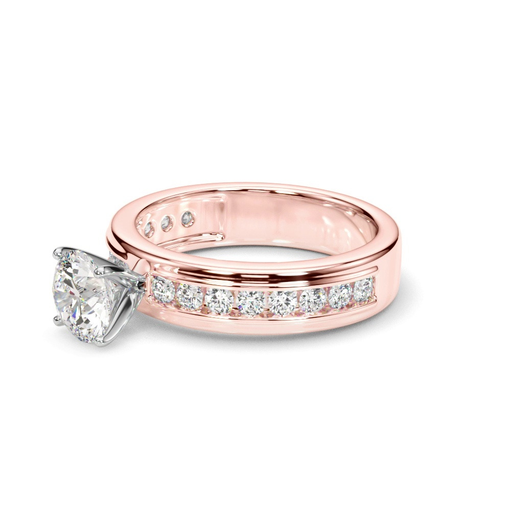 360 degree view of Aquarion Modern Channel Set Diamond Engagement Ring