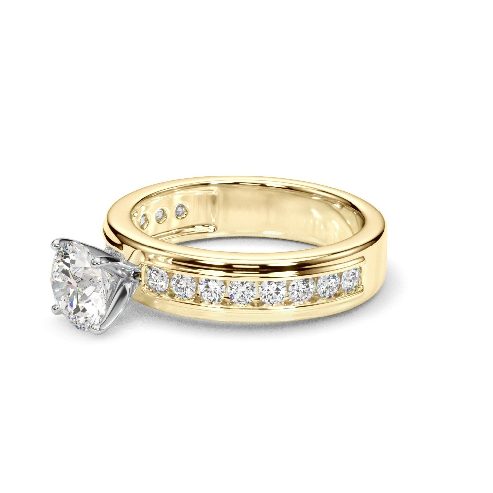 360 degree view of Aquarion Modern Channel Set Diamond Engagement Ring