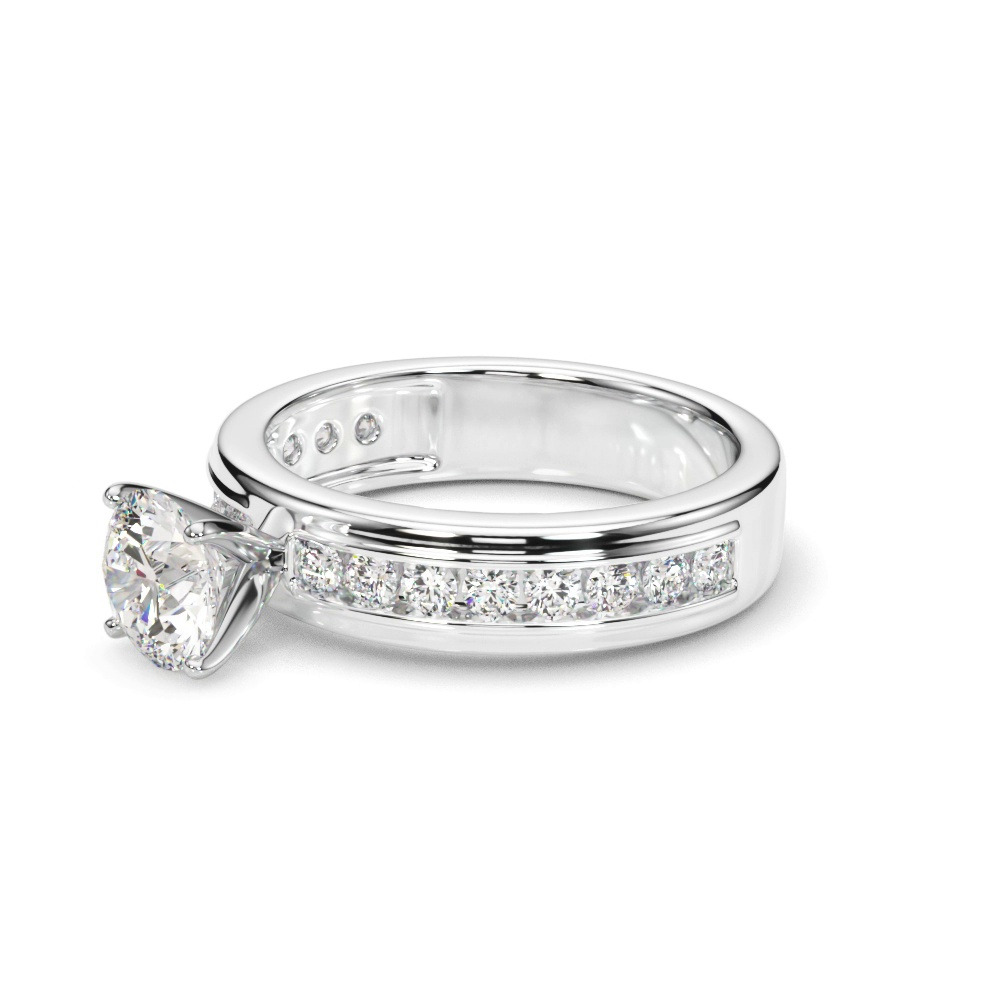 360 degree view of Aquarion Modern Channel Set Diamond Engagement Ring
