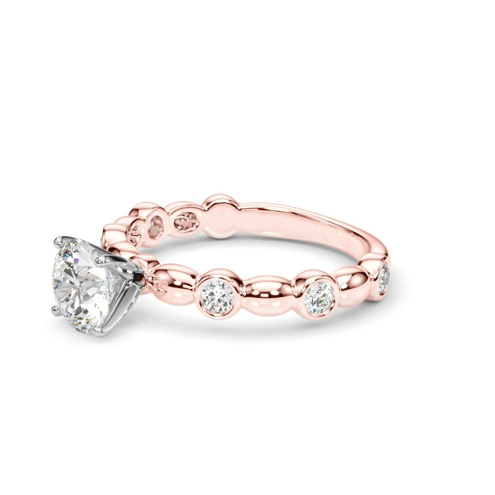 360 degree view of Larimarni Prong Set Diamond Station Engagement Ring