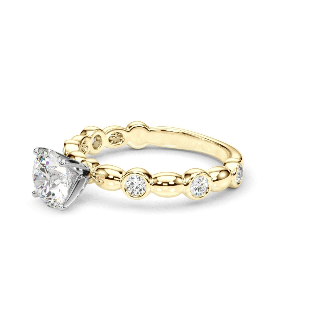 360 degree view of Larimarni Prong Set Diamond Station Engagement Ring
