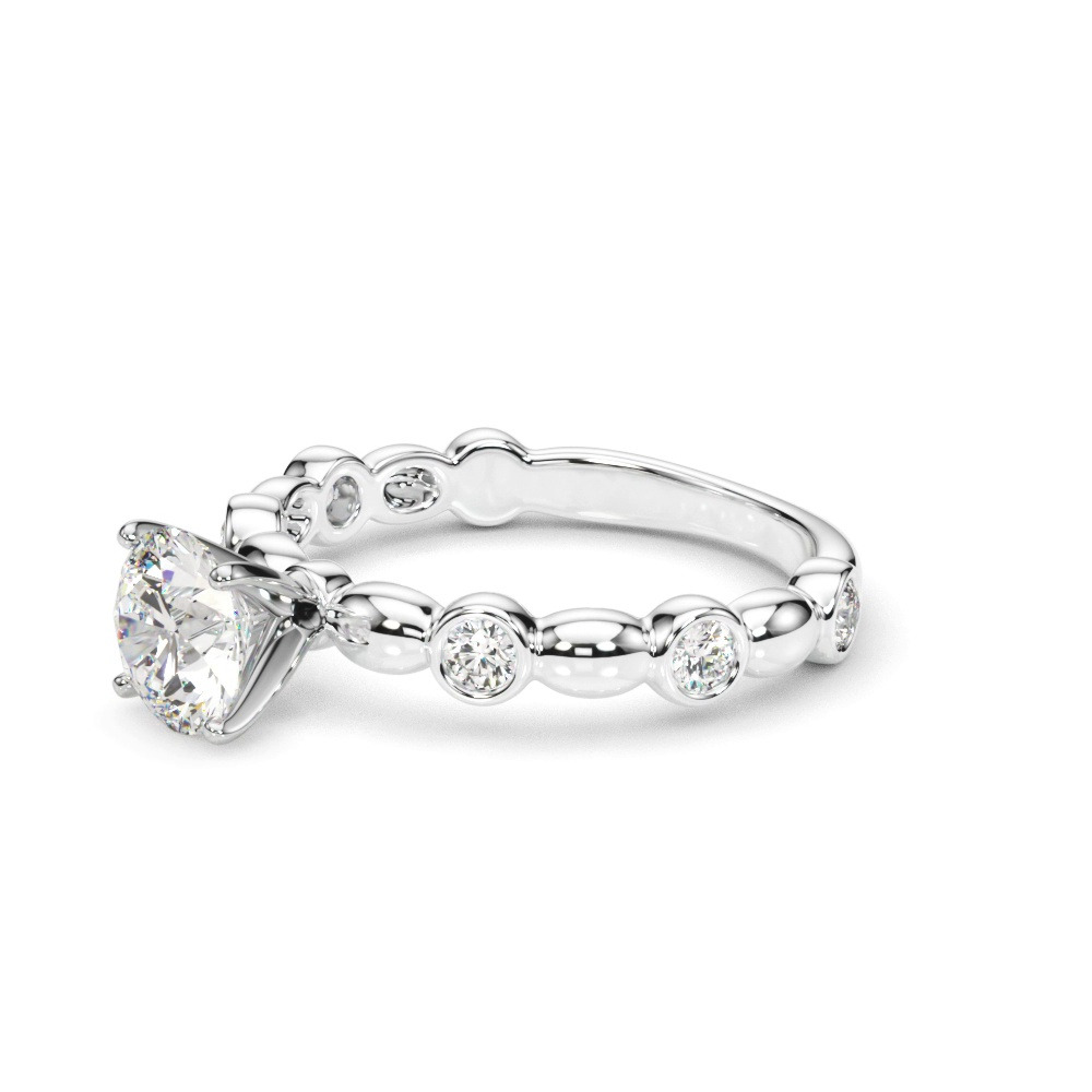 360 degree view of Larimarni Prong Set Diamond Station Engagement Ring