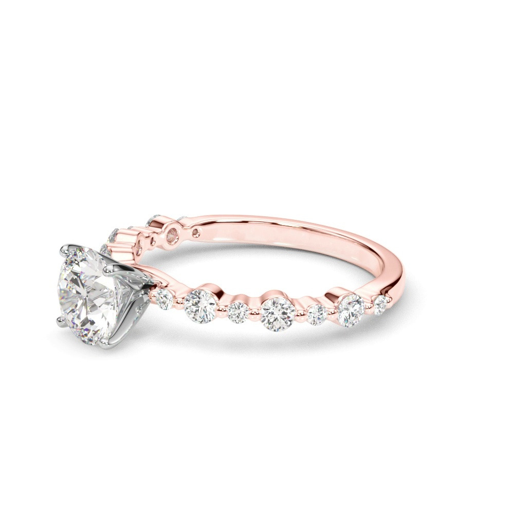 360 degree view of Amberlin Shared Prong Diamond Engagement Ring