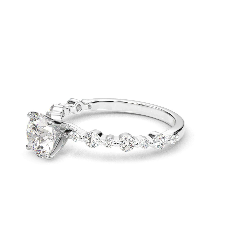 360 degree view of Amberlin Shared Prong Diamond Engagement Ring
