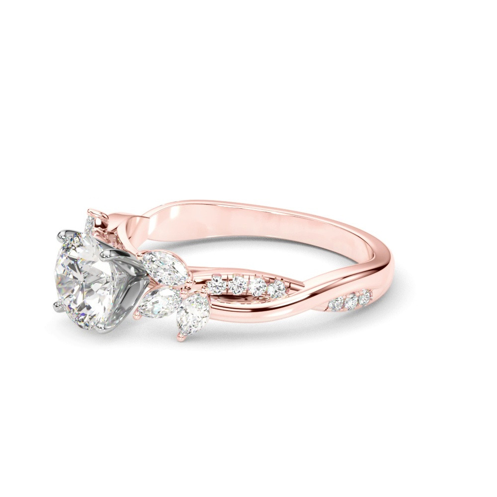 360 degree view of Christallas Floral Inspired Engagement Ring