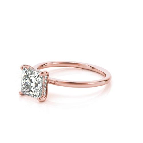 360 degree view of Lisa Hidden Halo Diamond Engagement Ring