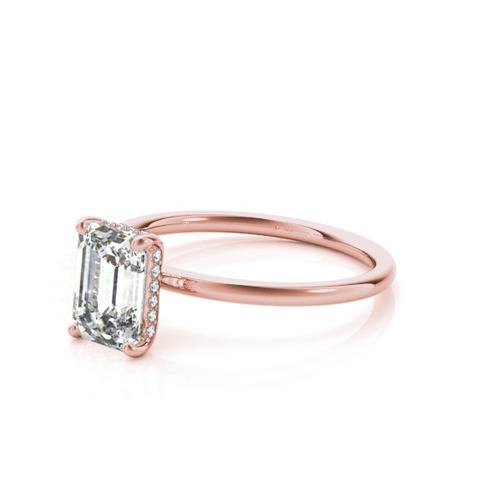360 degree view of Lisa Hidden Halo Diamond Engagement Ring