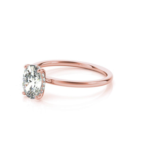 360 degree view of Lisa Hidden Halo Diamond Engagement Ring