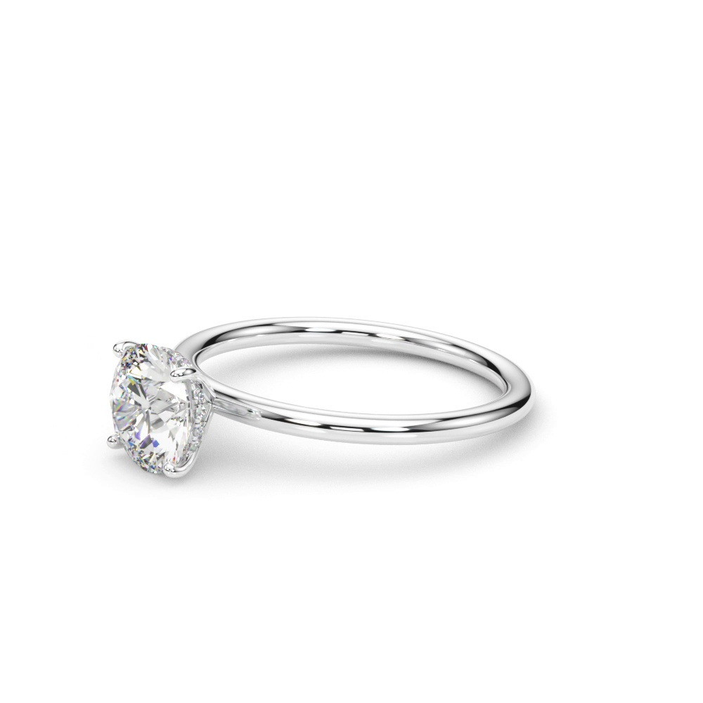 360 degree view of Lisa Hidden Halo Diamond Engagement Ring