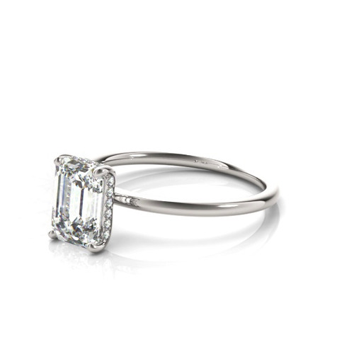 360 degree view of Lisa Hidden Halo Diamond Engagement Ring
