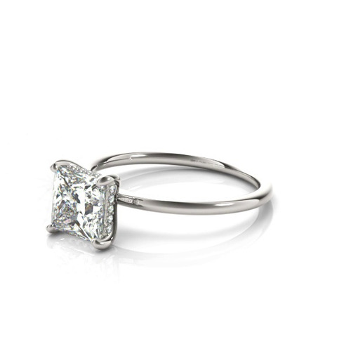 360 degree view of Lisa Hidden Halo Diamond Engagement Ring