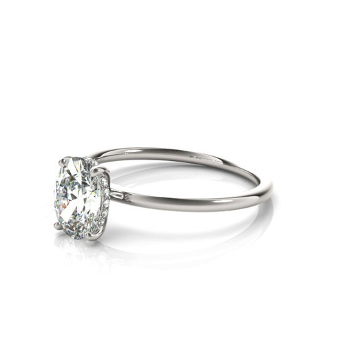 360 degree view of Lisa Hidden Halo Diamond Engagement Ring