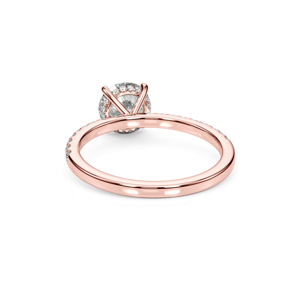 360 degree view of Genevieve Hidden Halo Diamond Engagement Ring
