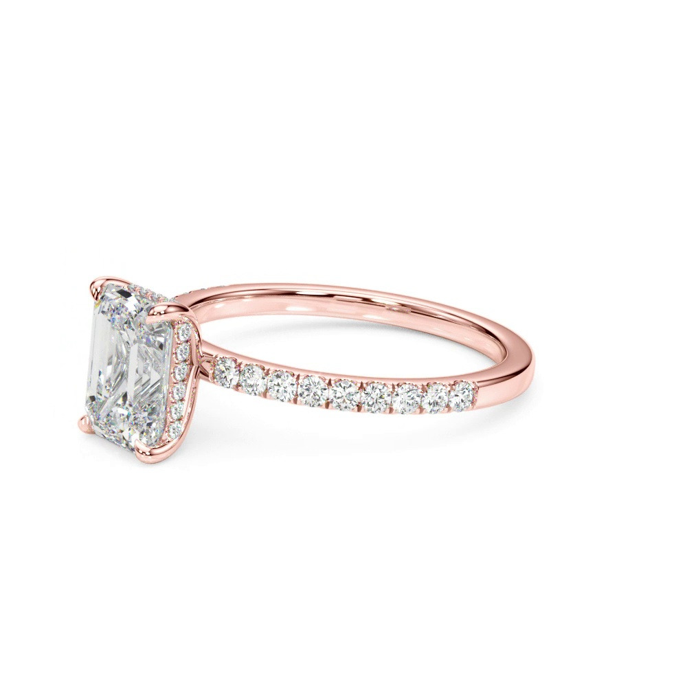 360 degree view of Genevieve Hidden Halo Diamond Engagement Ring