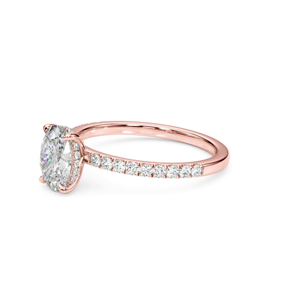 360 degree view of Genevieve Hidden Halo Diamond Engagement Ring