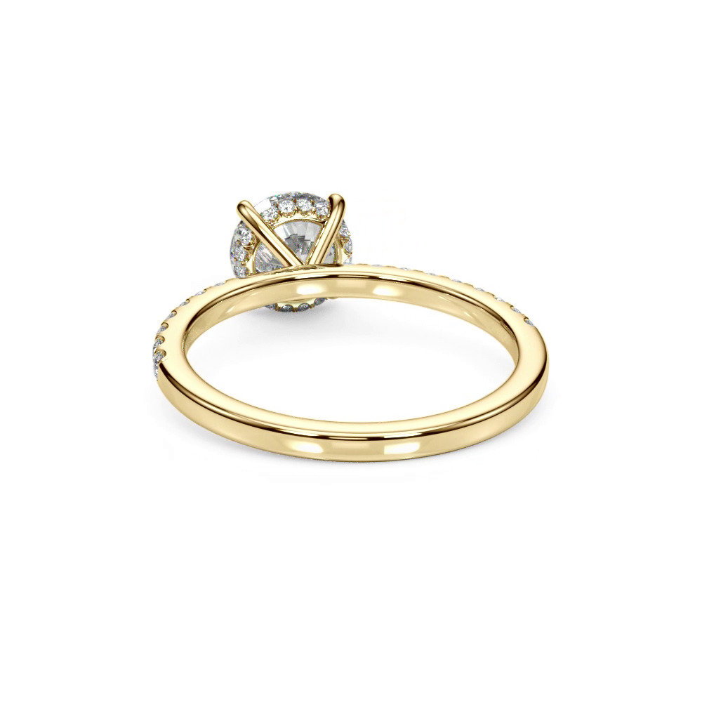 360 degree view of Genevieve Hidden Halo Diamond Engagement Ring