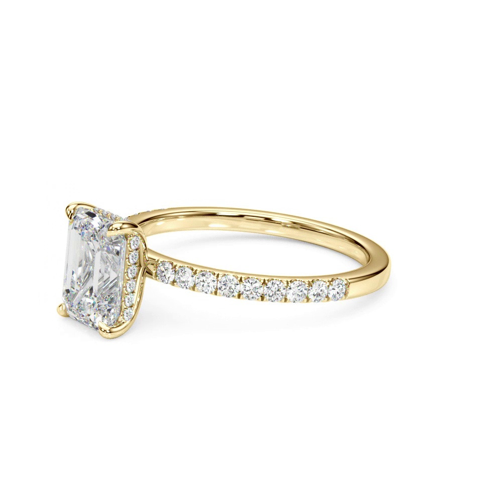 360 degree view of Genevieve Hidden Halo Diamond Engagement Ring