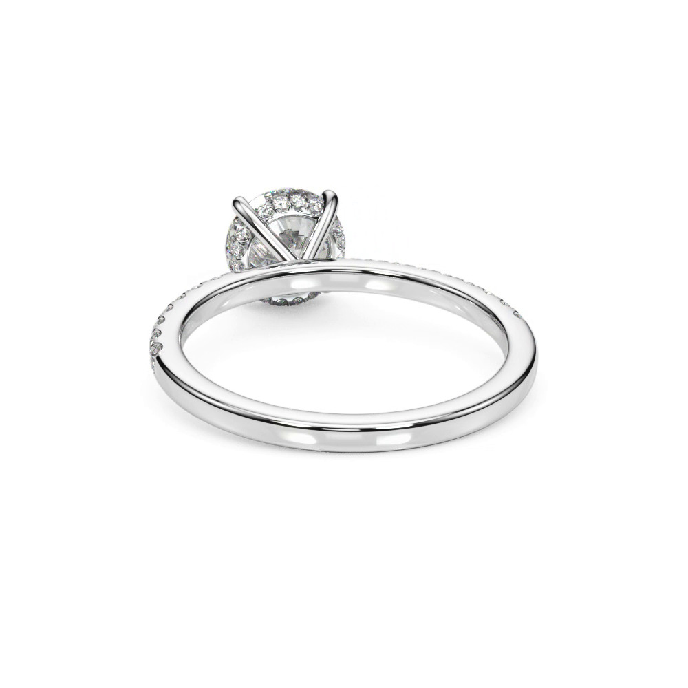 360 degree view of Genevieve Hidden Halo Diamond Engagement Ring