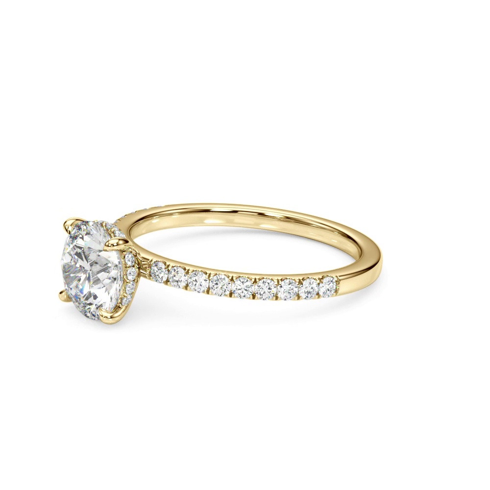 360 degree view of Genevieve Hidden Halo Diamond Engagement Ring