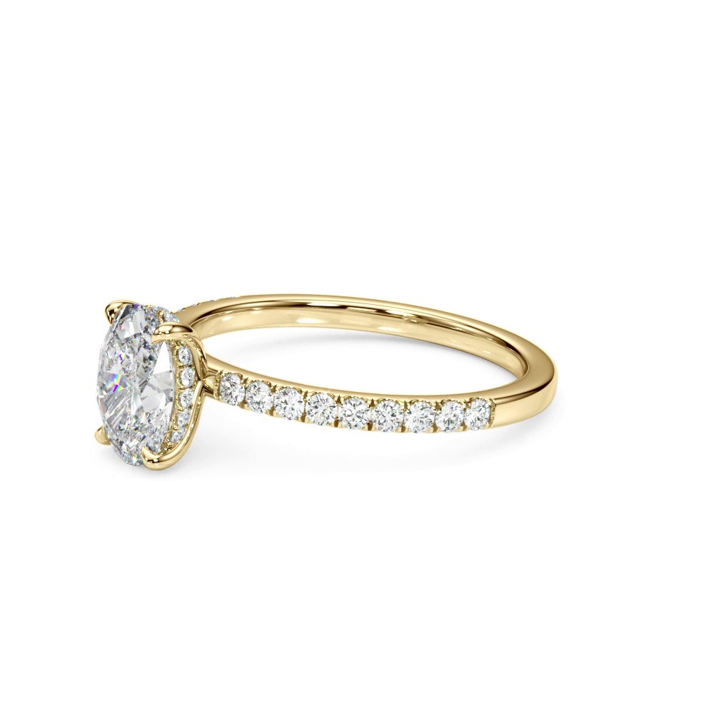 360 degree view of Genevieve Hidden Halo Diamond Engagement Ring