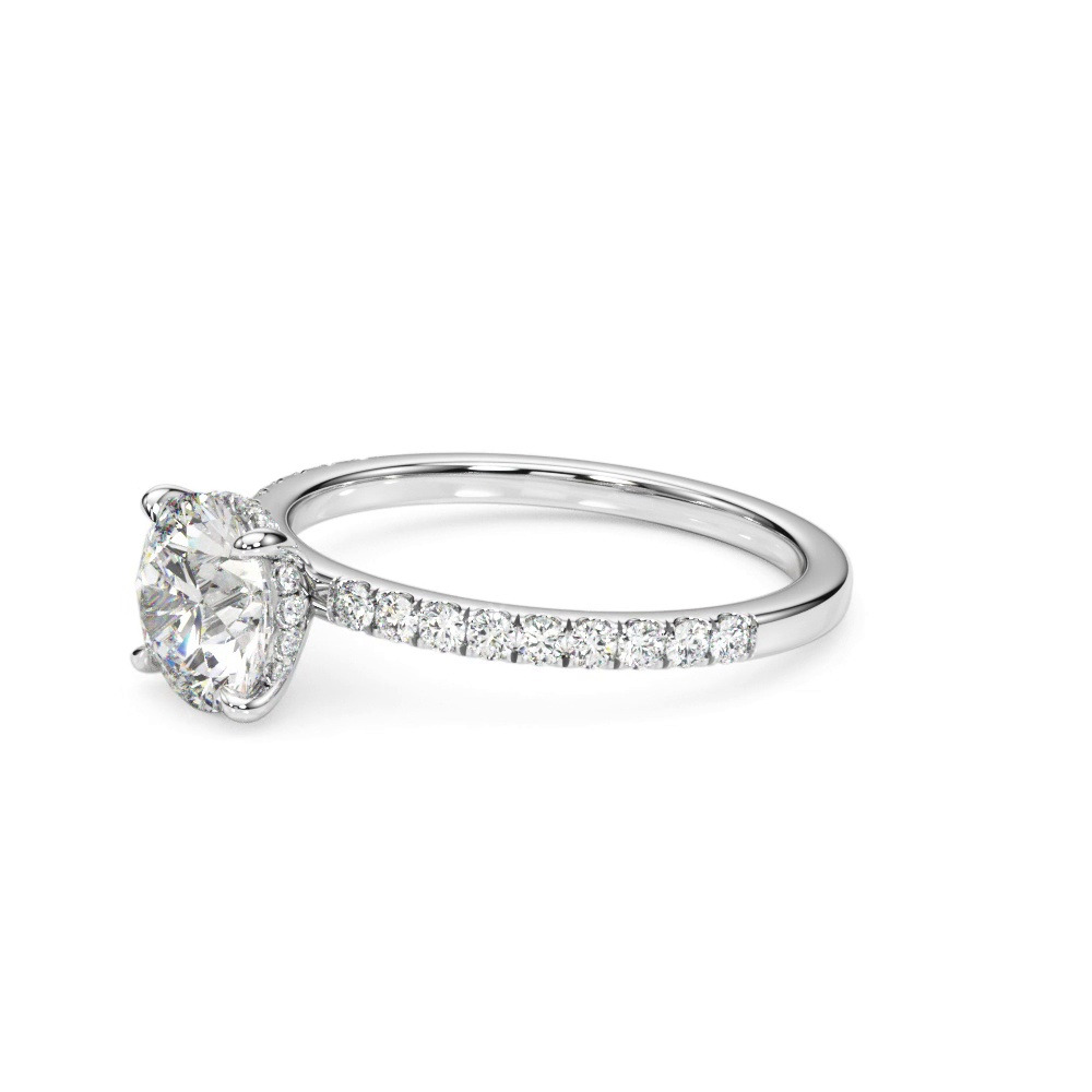 360 degree view of Genevieve Hidden Halo Diamond Engagement Ring