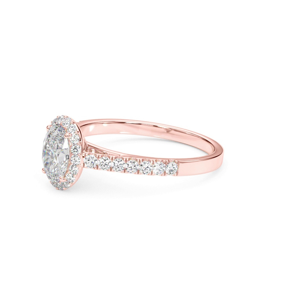 360 degree view of Avery Traditional Halo Engagement Ring