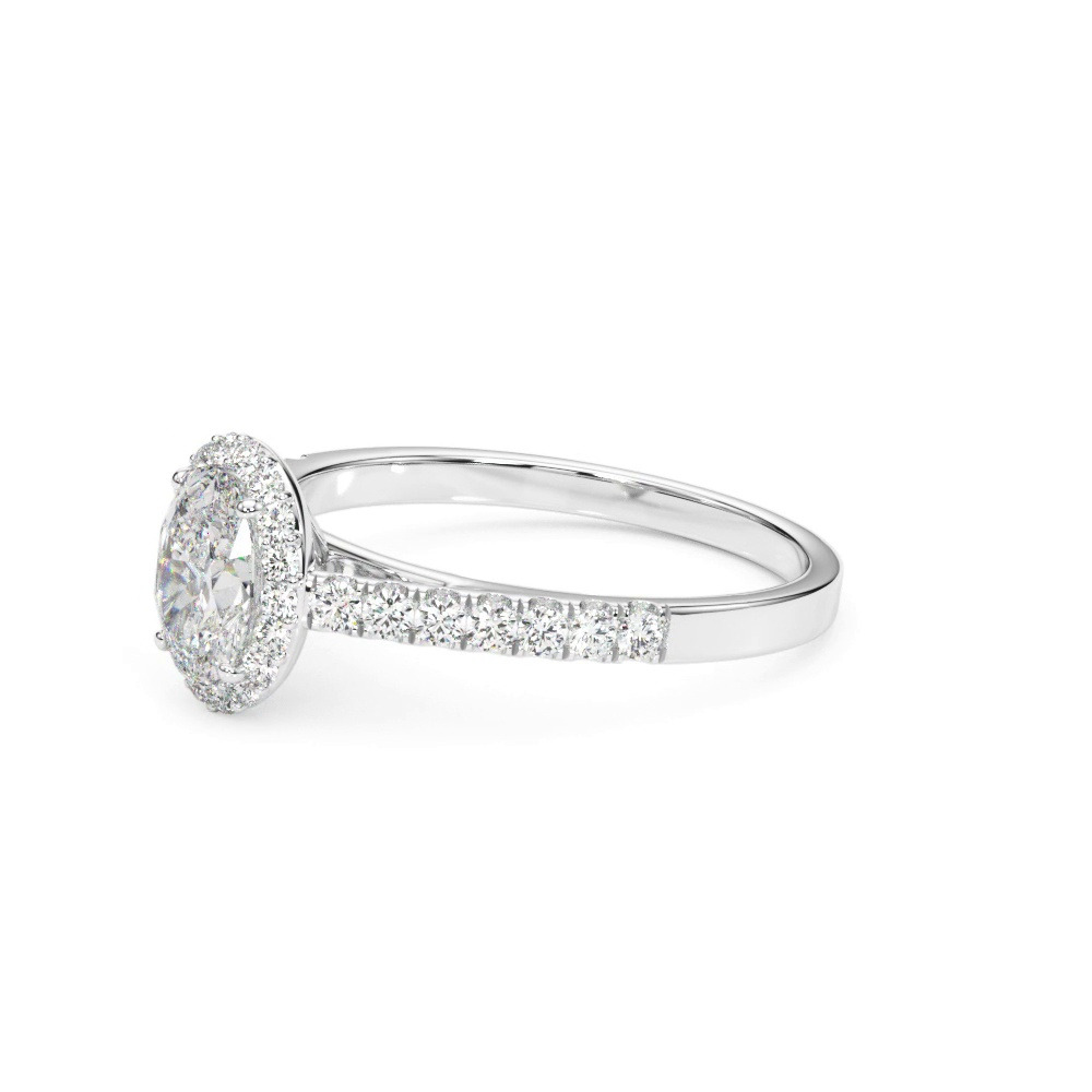 360 degree view of Avery Traditional Halo Engagement Ring