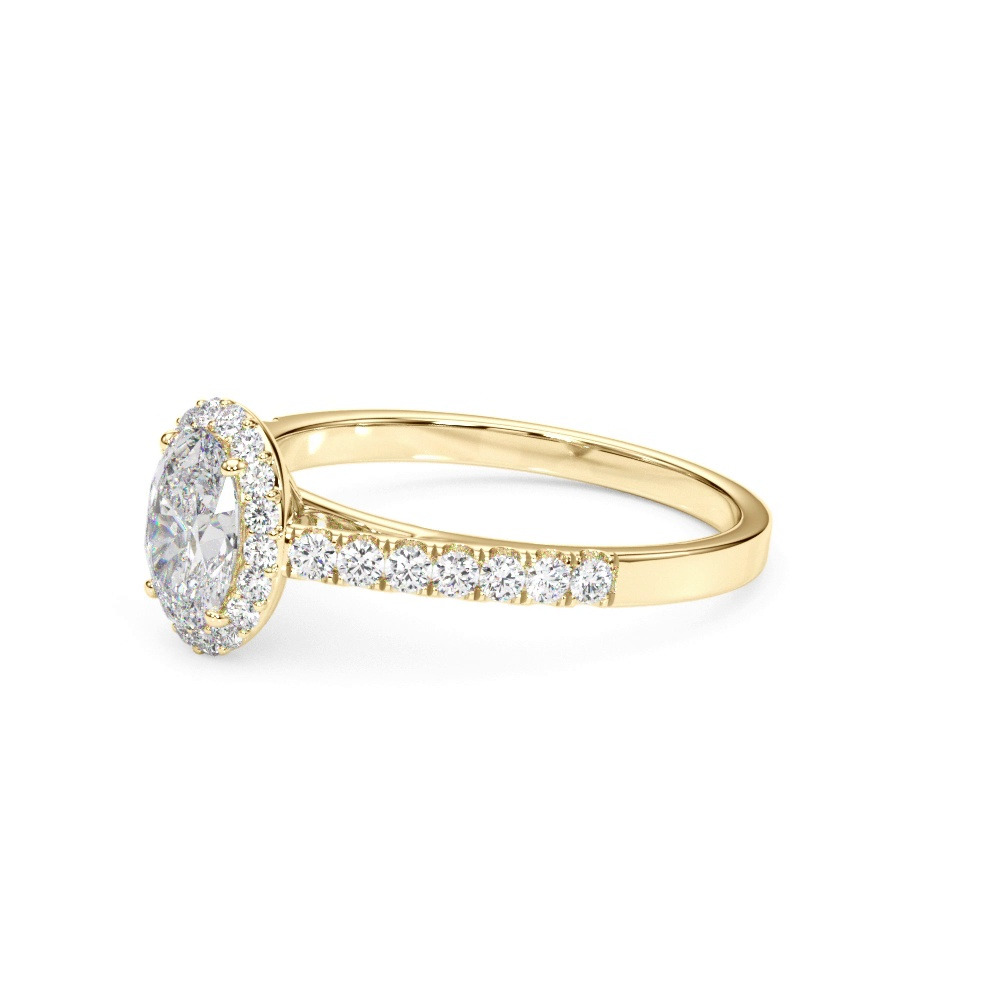 360 degree view of Avery Traditional Halo Engagement Ring
