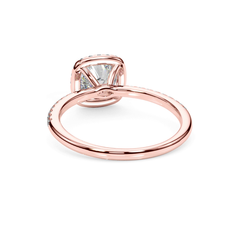 360 degree view of Chloe Halo Engagement Ring
