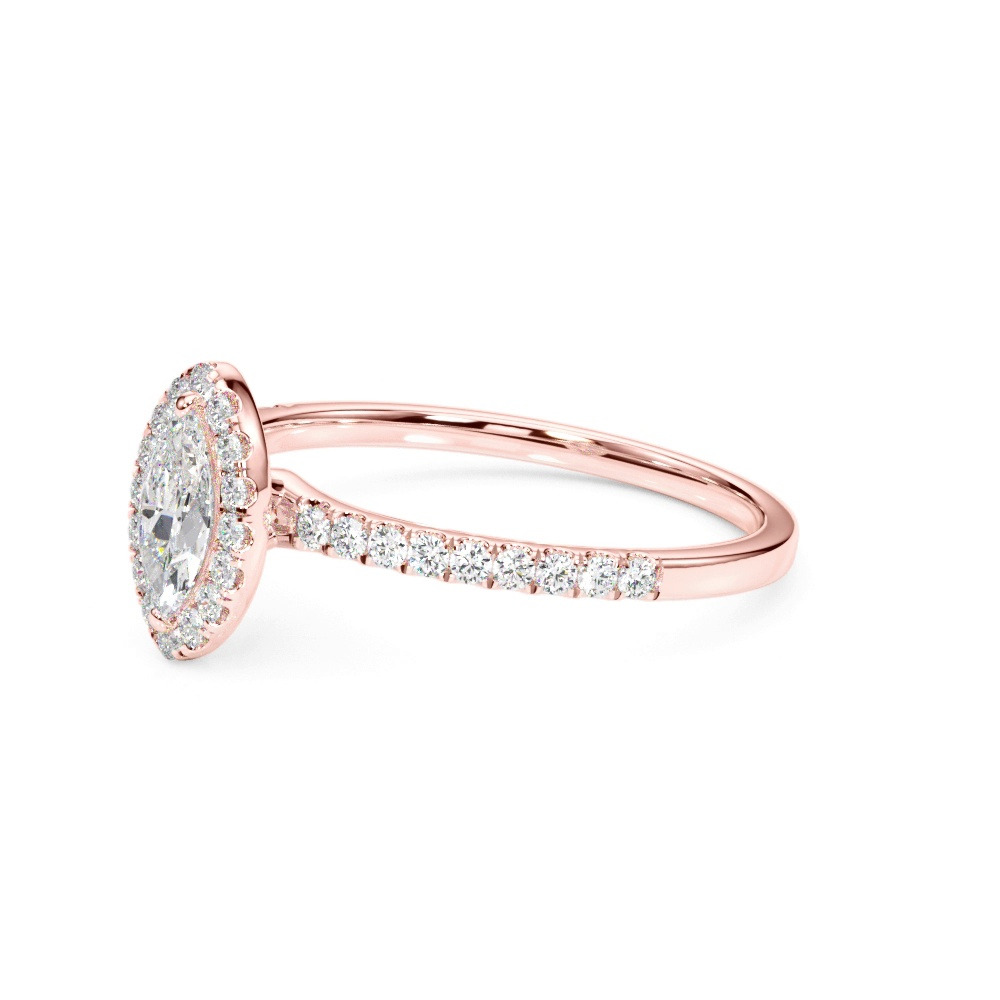 360 degree view of Chloe Halo Engagement Ring