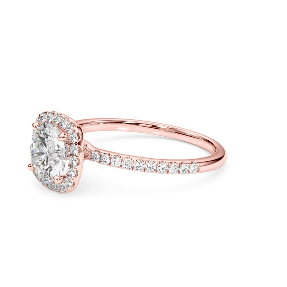 360 degree view of Chloe Halo Engagement Ring