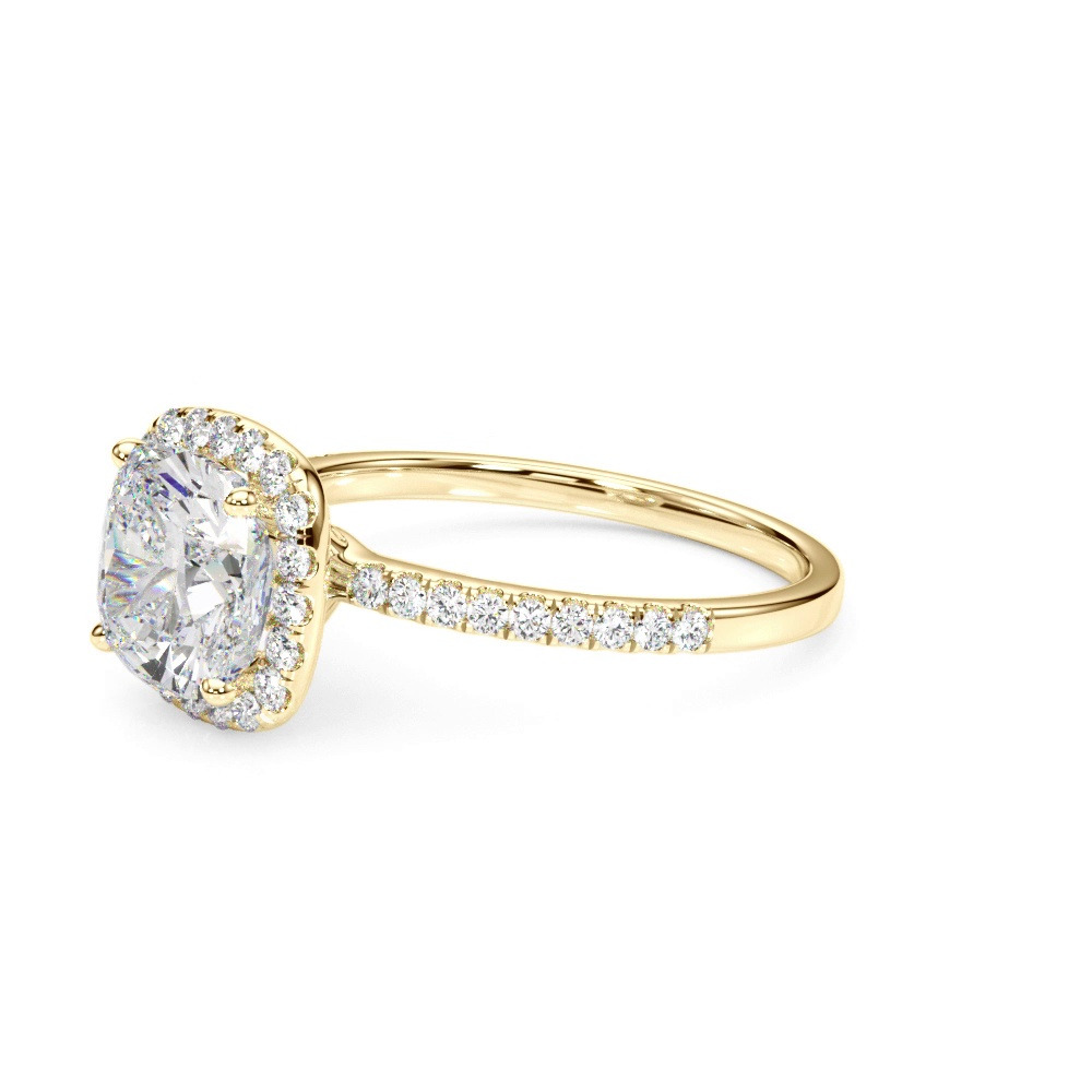360 degree view of Chloe Halo Engagement Ring