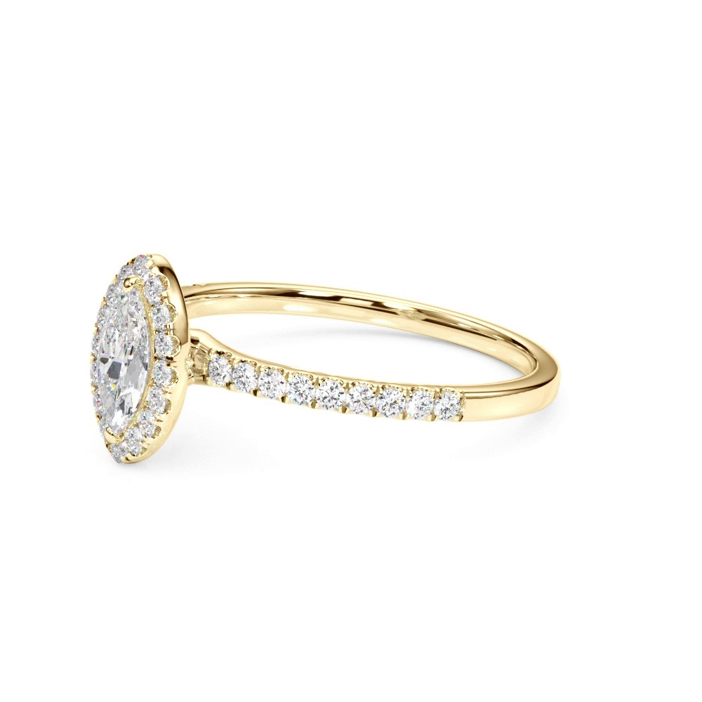 360 degree view of Chloe Halo Engagement Ring