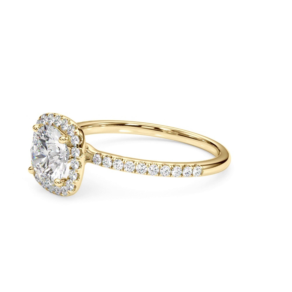 360 degree view of Chloe Halo Engagement Ring