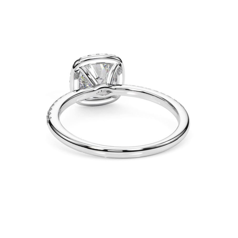 360 degree view of Chloe Halo Engagement Ring
