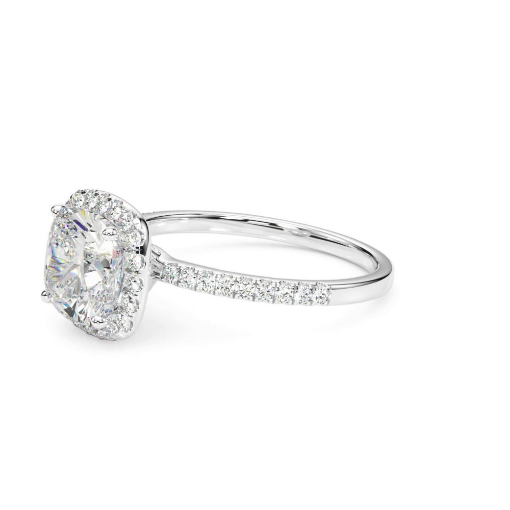 360 degree view of Chloe Halo Engagement Ring