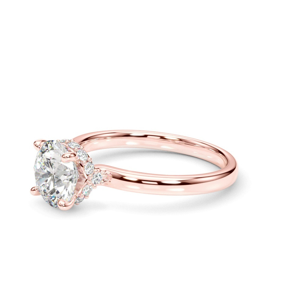 360 degree view of Amelie Hidden Halo Engagement Ring