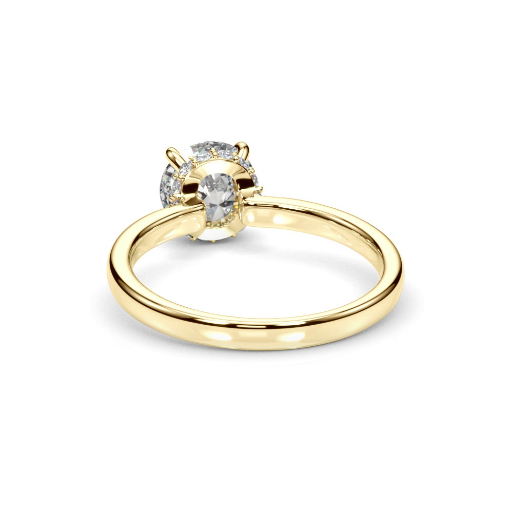 360 degree view of Amelie Hidden Halo Engagement Ring