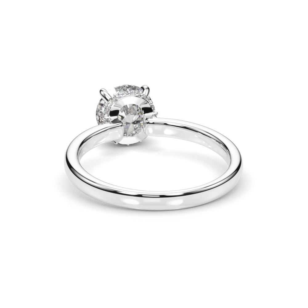 360 degree view of Amelie Hidden Halo Engagement Ring