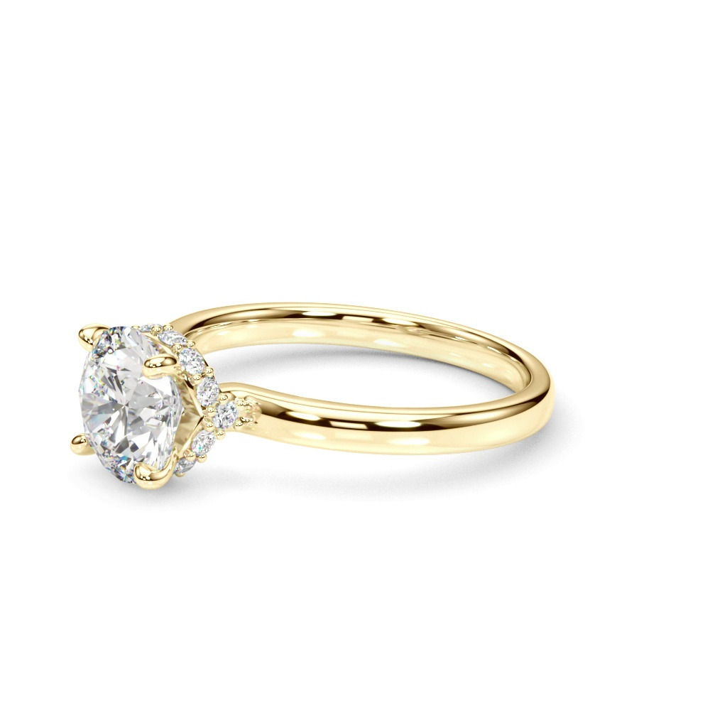 360 degree view of Amelie Hidden Halo Engagement Ring